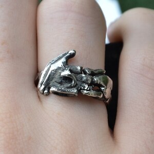 Original Oxidized Steampunk Sterling silver ring from Recycled sterling Silver