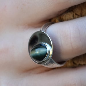 Chunky Statement Ring mit Katzenauge Edelstein MADE TO ORDER