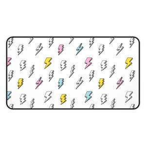 Pastel Lightning Bolt Desk Mat | Cute Pattern Mousepad | 22 inch x 12 inch Card Game Mat | Magic the Gathering | TCG | Card Gaming Mats
