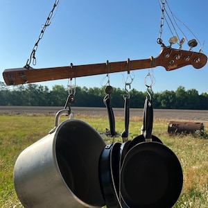 Reclaimed Wood Fender Pot Rack