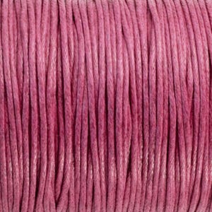 Dark Pink Waxed Cotton Cord, 1mm Macrame String, Jewelry Making, Beading Cord, 70 Meters, Premium Quality, Craft Supplies