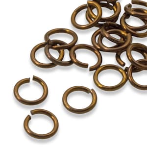 Bronze Niobium Jump Rings 5mm, 20G Hypoallergenic Jewelry Making, 20-Pack USA Made, Sensitive Ears Safe, Premium Metal Findings