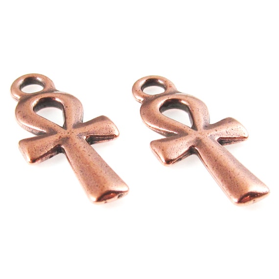 21mm Antique Copper TierraCast Ankh #CK184