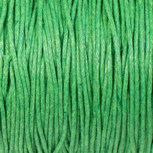 1mm Green Waxed Cotton Cord - 25 Meters for Macrame, Beading, Jewelry Making, and DIY Crafts