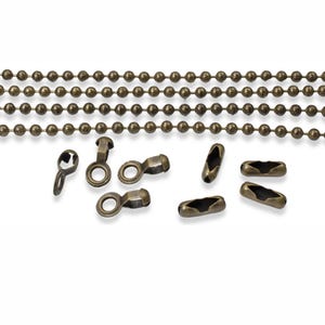 DIY Antique Brown Ceiling Fan Pull Kit, Customizable Light Chain Set for Unique Home Decor