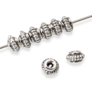 Bali Spacer Beads: Antique Silver Coiled 5mm Jewelry Finding 12 Pack