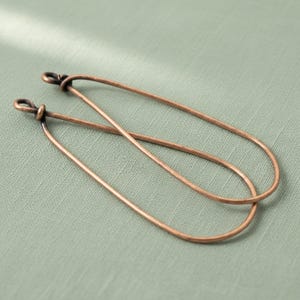 Large Copper Drop Frames, 2-Pack Teardrop Earring Findings, Wire Base for DIY Jewelry, Nunn Design