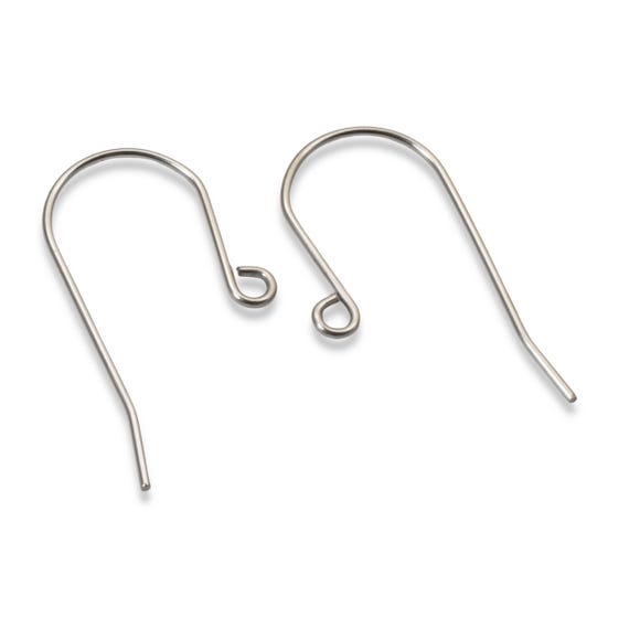 100 Tall Stainless Steel Ear Wires, Hypoallergenic Silver DIY Earring Findings for Custom Jewelry Making