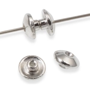 Silver Bead Aligners, Classic Large Hole Bead Stabilizers, DIY Jewelry Making, Lampwork Craft Supplies, 10-Pack Findings