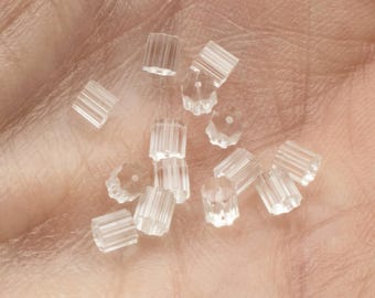 Earring Backs Clear Plastic 100 Pack: Ribbed Nut Stoppers for French Hook and Post Earrings Secure Snug Fit Jewelry Display