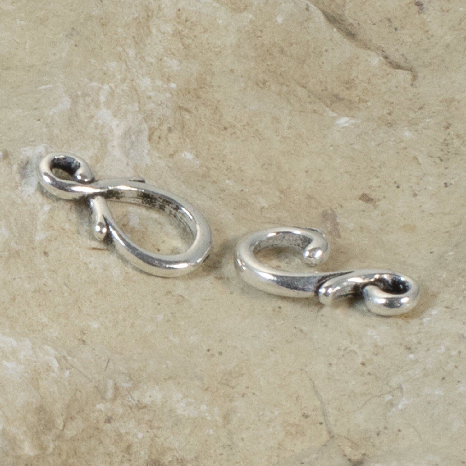 Silver Vine Hook and Eye Clasps Tierracast Pewter 2 Sets - Etsy