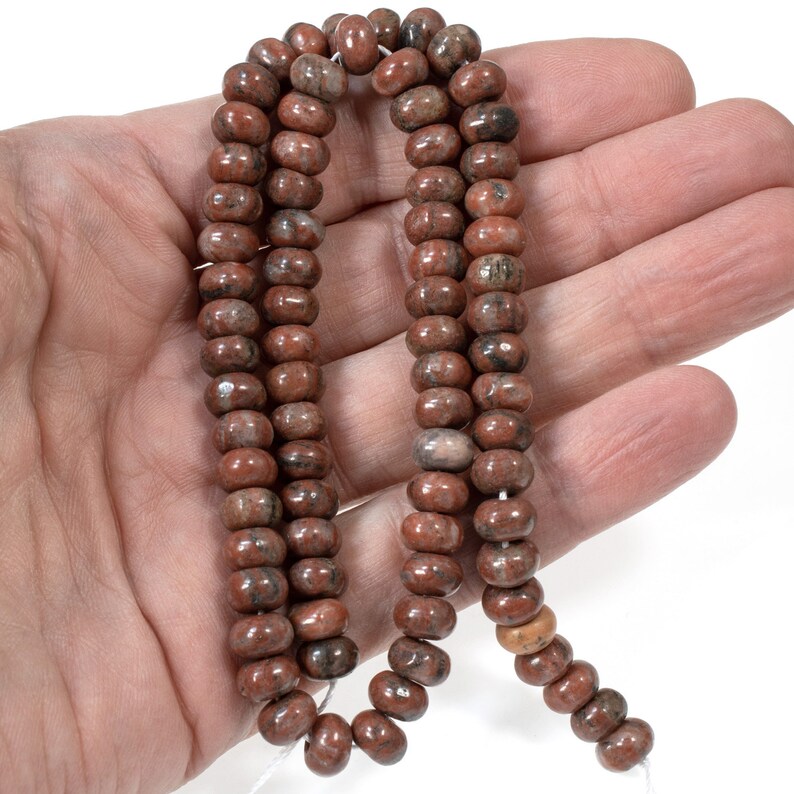 Red Sesame Jasper Rondelle Beads 15 Strand 5x7mm 78 Etsy