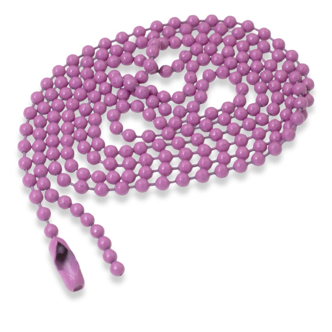 Magenta Pink Ball Chain Necklace, Single Fashion Chain, USA Made Steel ...