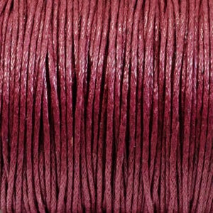 Burgundy Red 1mm Waxed Cotton Cord - 70 Meters - Macrame - Beading String - Leather Sewing - Jewelry Making
