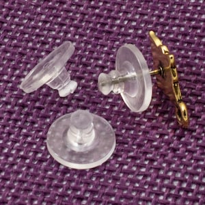 Silicone Earring Backs 20-Pack, Clear Comfort Clutch Soft Support for Large Earrings