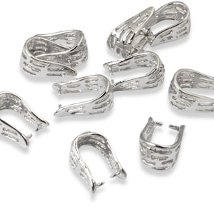 10-Pack Elegant Filigree Pinch Bails for DIY Jewelry Making and Handmade Gifts