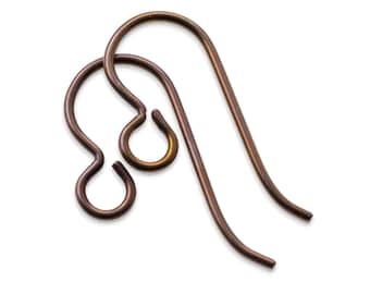 10-Pack Bronze Niobium Ear Wires, Hypoallergenic Earring Hooks, Sensitive Ears Safe, USA Made