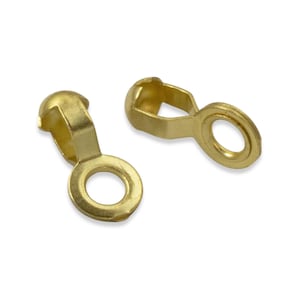 50 Brass Ball Chain #6 Lamp/Fan Pull Loop Connectors, "A" Coupling, Hardware for Handmade Fan and Lamp Pulls, DIY Home Decor