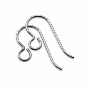Titanium Ear Wires 50-Pack: Hypoallergenic Earring Hooks Sensitive Ears USA Made