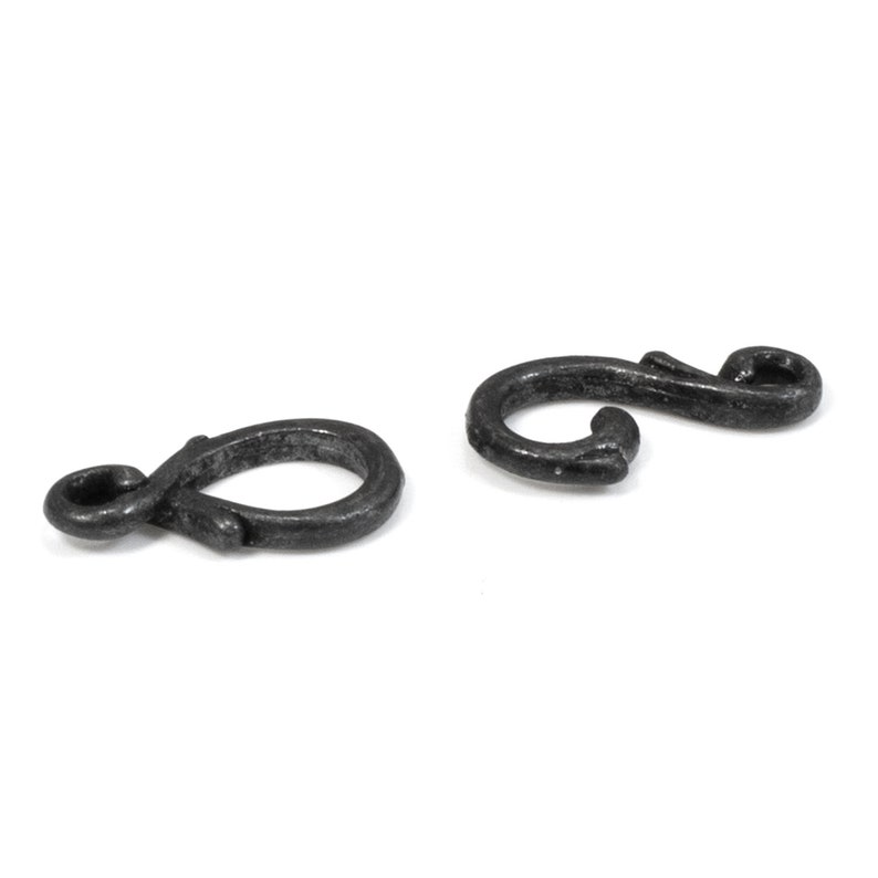 2 Sets TierraCast Pewter Black Vine Hook and Eye Clasps