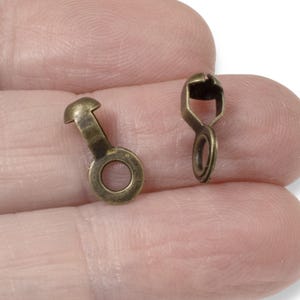 10 Antique Brown #6 Ball Chain Fan Pull Loop Connectors, Ceiling Fan Chain Connector Link, “A” Couplings for DIY Fan Replacement Pulls