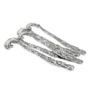 Set of 5 Silver Dolphin Bookmarks, Customizable Add-a-Charm Beach-Themed Blanks, Ideal Gift for Book Lovers and Readers