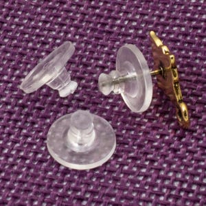 Silicone Earring Backs 20-Pack, Clear Comfort Clutch Soft Support for Large Earrings