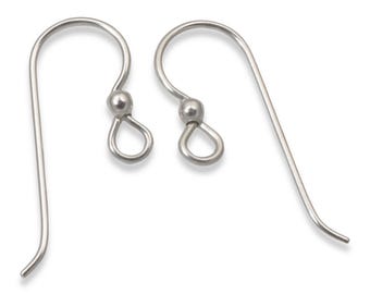 10-Pack Premium Sterling Silver Ear Wires + 2.5mm Bead, French Hook, USA Made