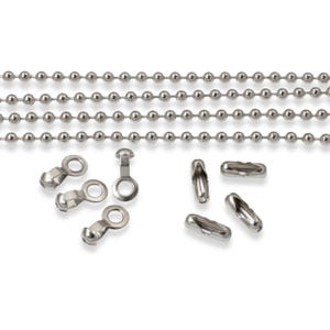 DIY Silver-Nickel Ceiling Fan Pull Set - Customizable 4-Pack with Ball Chain & Connectors for Home Decor