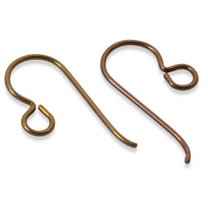 50-Pack Bronze Niobium Ear Wires, Professional Jewelry Supply, Hypoallergenic, USA Made Bulk