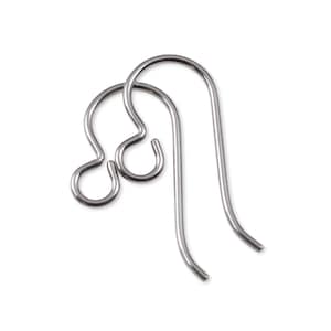 10-Pack Gray Niobium Ear Wires, Hypoallergenic Earring Hooks, Sensitive Ears Safe, USA Made, Jewelry Making Supplies image 7