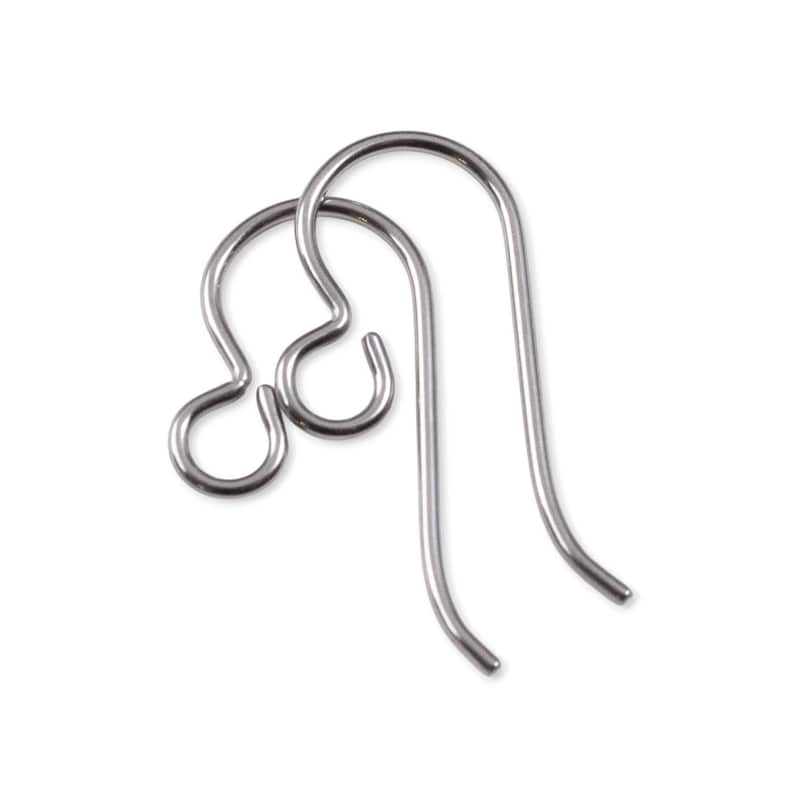 10-Pack Gray Niobium Ear Wires, Hypoallergenic Earring Hooks, Sensitive Ears Safe, USA Made, Jewelry Making Supplies image 7