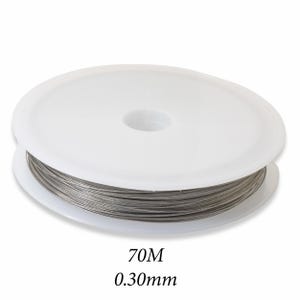 Tiger Tail Beading Wire 0.30mm: 70M Spool Nylon Coated Steel Wire Minimalist Jewelry Making