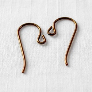 Bronze Niobium Small Loop Ear Wires 50-Pack: Hypoallergenic Bulk Earring Hooks for Professional Jewelry Makers USA Made