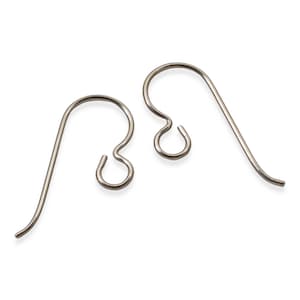 Titanium Ear Wires 50-Pack: Hypoallergenic Earring Hooks Sensitive Ears USA Made