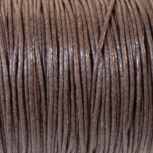 Brown 1mm Waxed Cotton Cord, 70 Meters, Macrame, Beading String