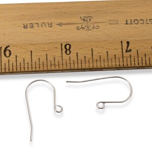 100 Tall Stainless Steel Ear Wires, Hypoallergenic Silver DIY Earring Findings for Custom Jewelry Making image 6