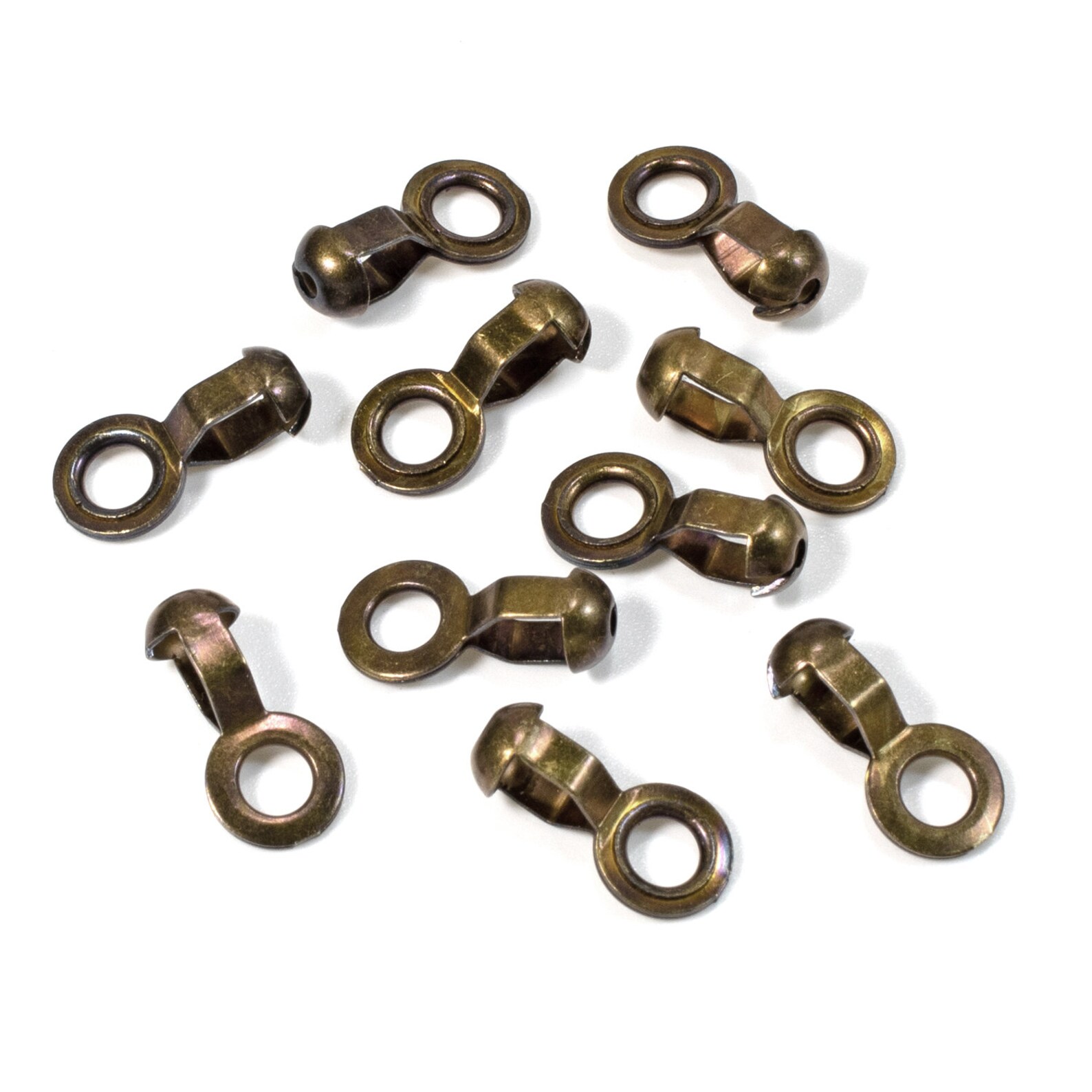 Antique Brown 6 Ball Chain Fan Pull Loop Connectors 10/pkg Etsy