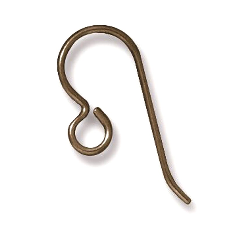 Antique Brass Niobium Ear Wires Regular Loop Hypoallergenic 4 Pieces