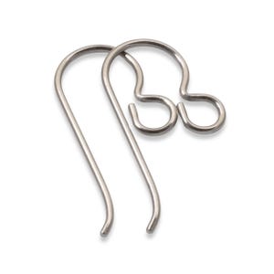 Titanium Ear Wires 50-Pack: Hypoallergenic Earring Hooks Sensitive Ears USA Made