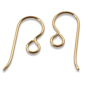 Gold Filled Ear Wires, 14/20 Regular Loop, USA Made Earring Hooks, 10-Pack
