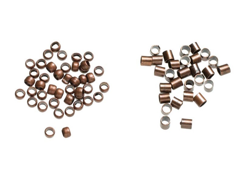 Copper Crimp Bead and Tube Set Jewelry Basics 2mm 500 Etsy