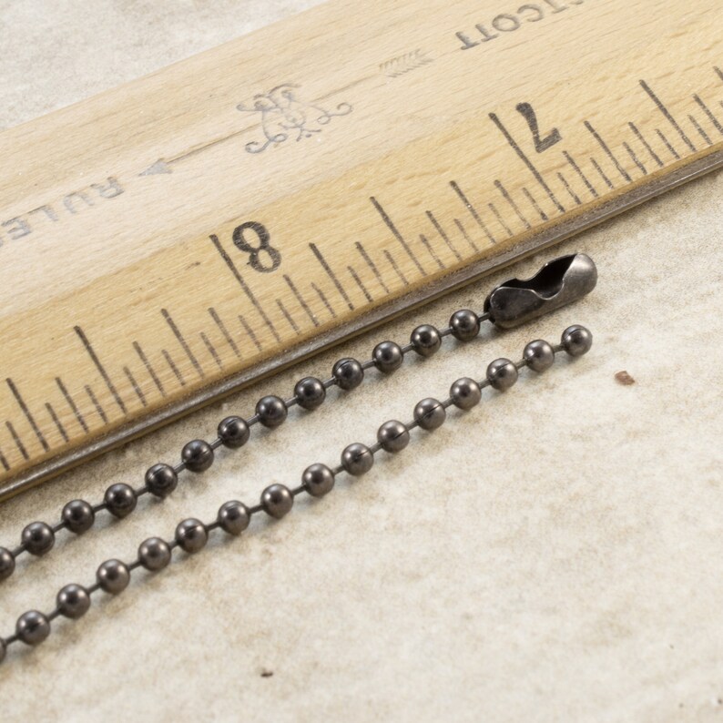 30 Gunmetal Black Stainless Steel Ball Chain Necklace - Etsy