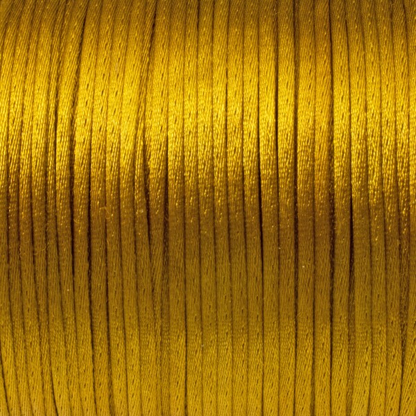 Goldenrod Satin Nylon Cord - 1mm Smooth String - 30 Meter Spool - DIY Jewelry Projects - Corded Necklaces and Bracelets