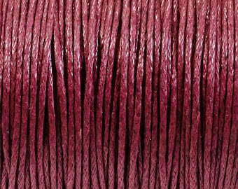 Burgundy Red 1mm Waxed Cotton Cord - 70 Meters - Macrame - Beading String - Leather Sewing - Jewelry Making