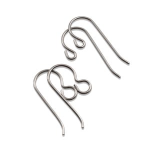 10 Pairs Titanium Ear Wire Starter Set, Hypoallergenic Earring Hooks for Sensitive Ears, Regular & Front Loop Variety