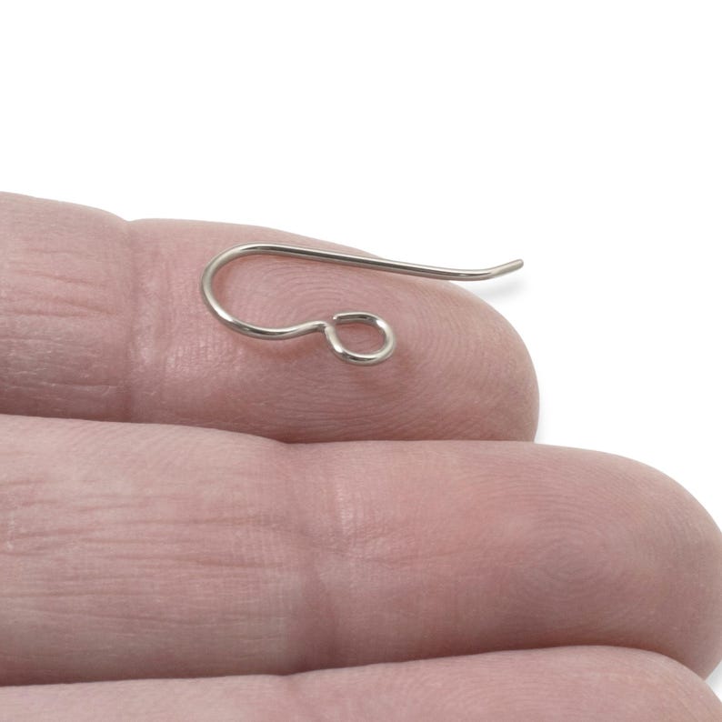 10-Pack Gray Niobium Ear Wires, Hypoallergenic Earring Hooks, Sensitive Ears Safe, USA Made, Jewelry Making Supplies image 4
