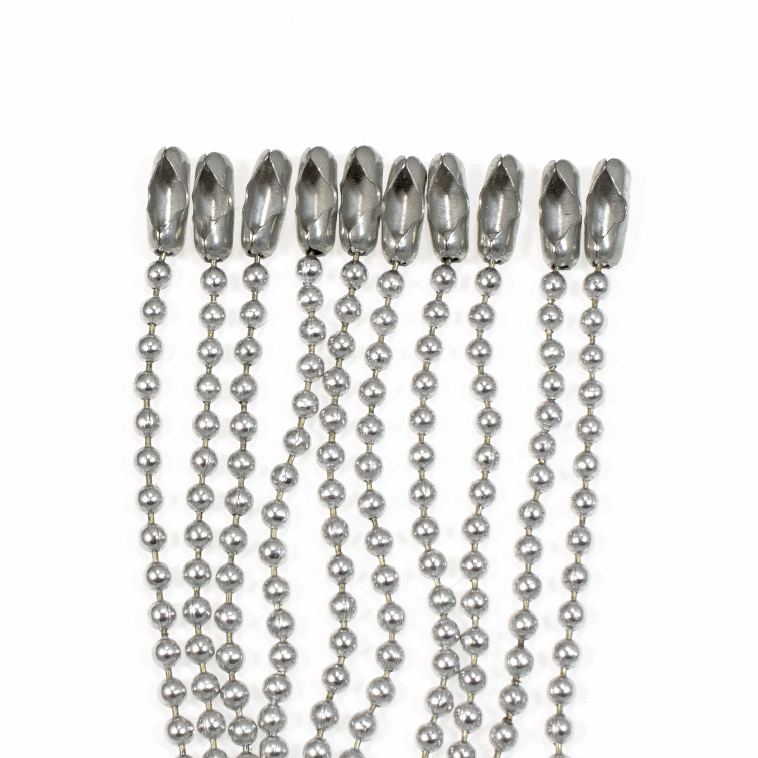 TierraCast Ball Chain 2.4mm with Connector Surgical Stainless Steel Black  Plated (30 Length)