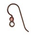 Niobium Copper Ear Wires + 3mm Antique Copper Bead, TierraCast, 10/Pkg 