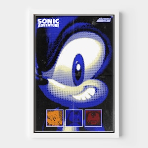 Sonic the Hedgehog Poster Print | Video Game Poster | Sonic Adventure Game | Gaming Decor | Gaming Wall Poster